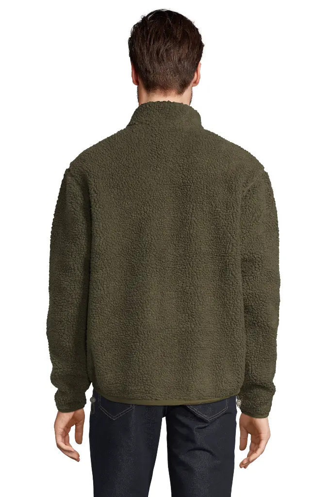 Kurtka Sherpa Unisex z Kontrastowymi Wstawkami - Army & Dark Army