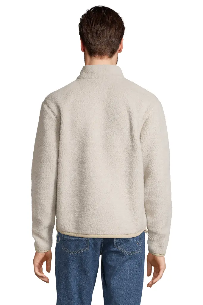 Kurtka Sherpa Unisex z Kontrastowymi Wstawkami - Shear Beige & Beige