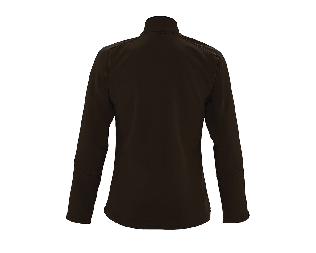 Damska kurtka softshell slim z kieszenią na piersi - Dark Chocolate
