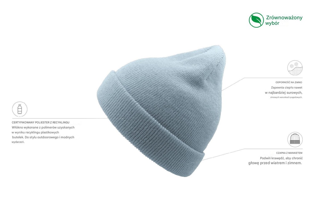 Dziecięca czapka Wind z recyklingu - Light Blue