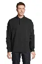 Bluza unisex oversize z kołnierzem polo - Black
