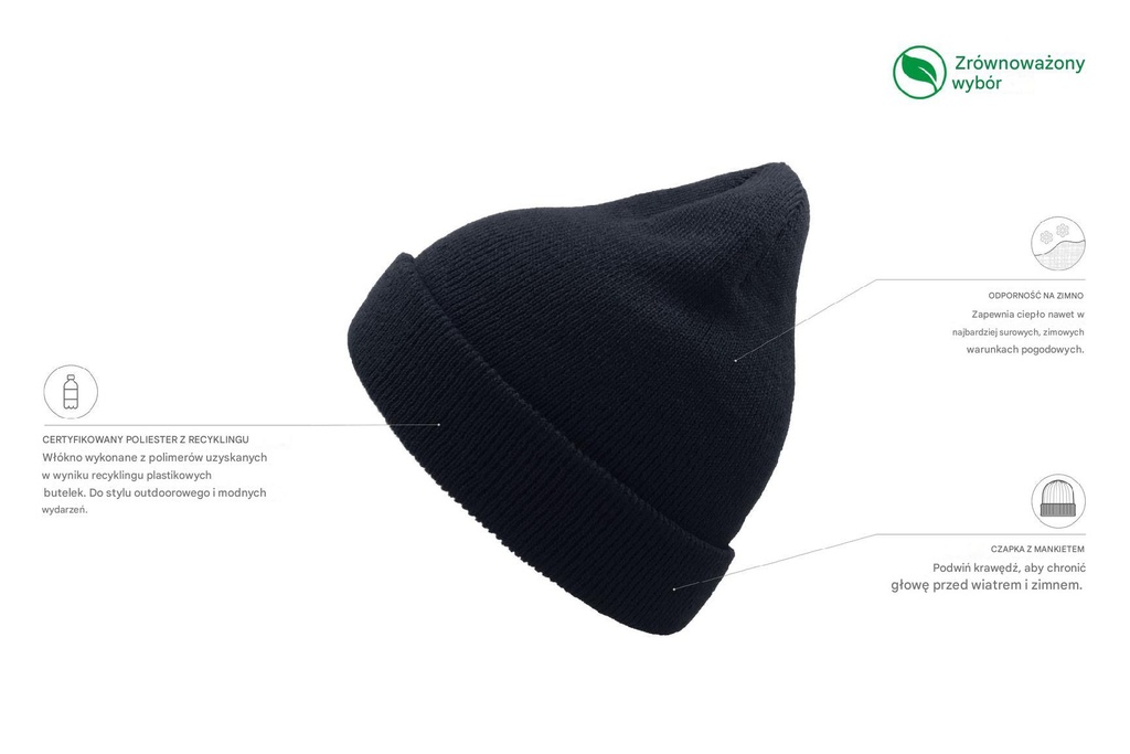 Dziecięca czapka Wind z recyklingu - Navy