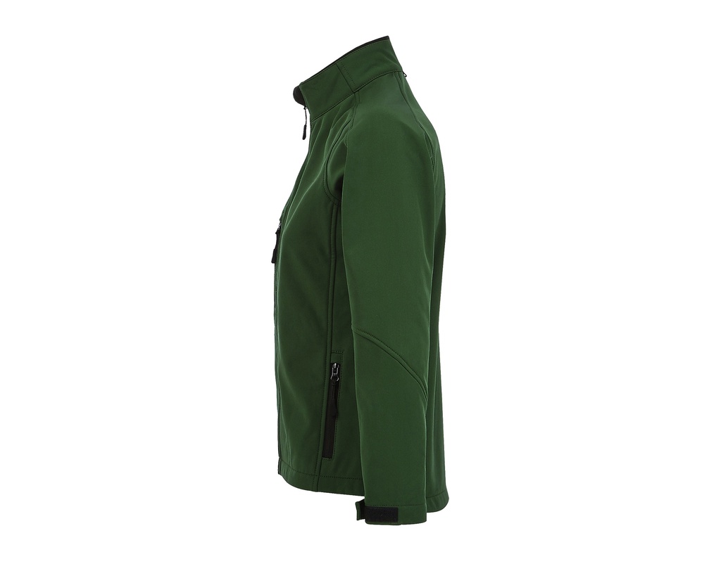 Damska kurtka softshell slim z kieszenią na piersi - Bottle Green