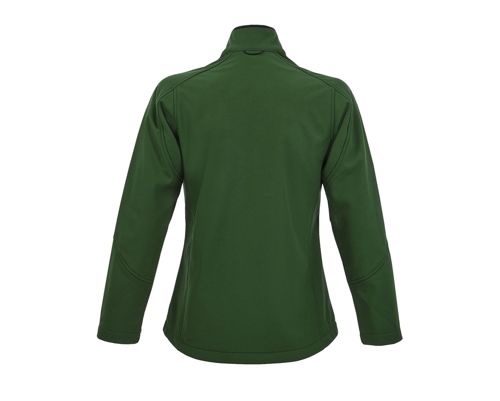 Damska kurtka softshell slim z kieszenią na piersi - Bottle Green