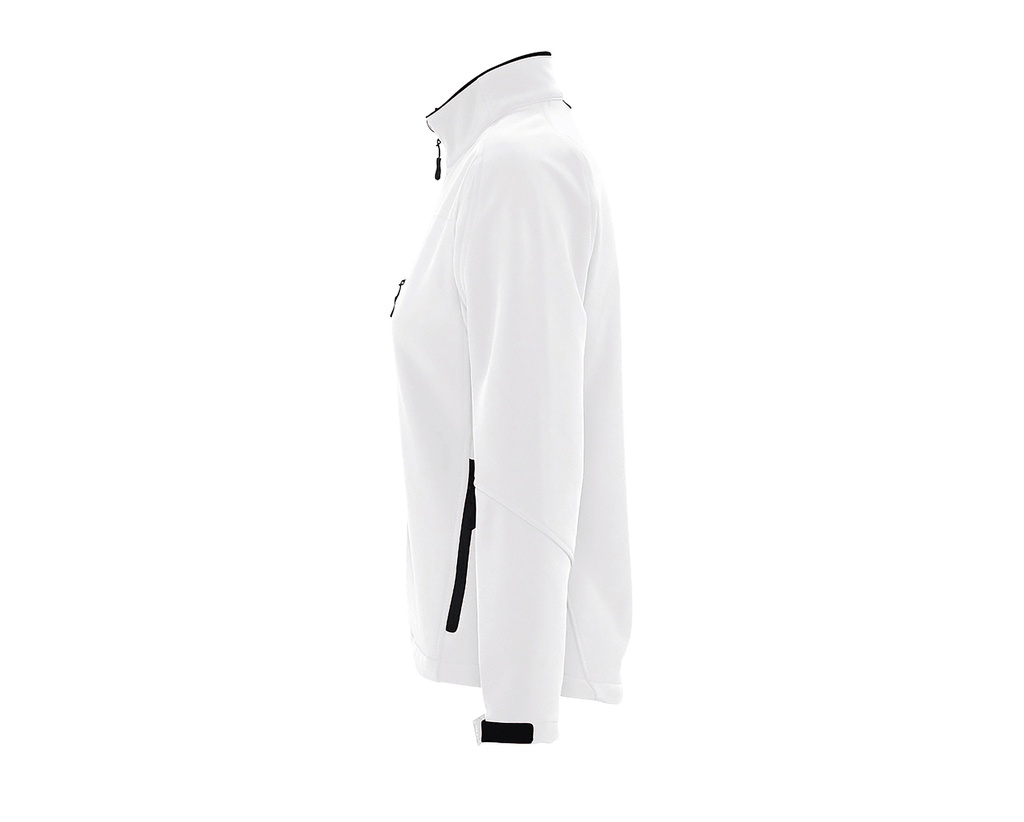 Damska kurtka softshell slim z kieszenią na piersi - White