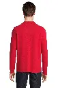 Uniseksowe polo z długim rękawem - Red