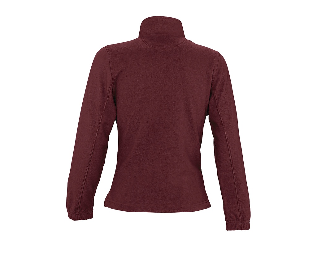 Damska bluza polarowa ze stójką - Burgundy