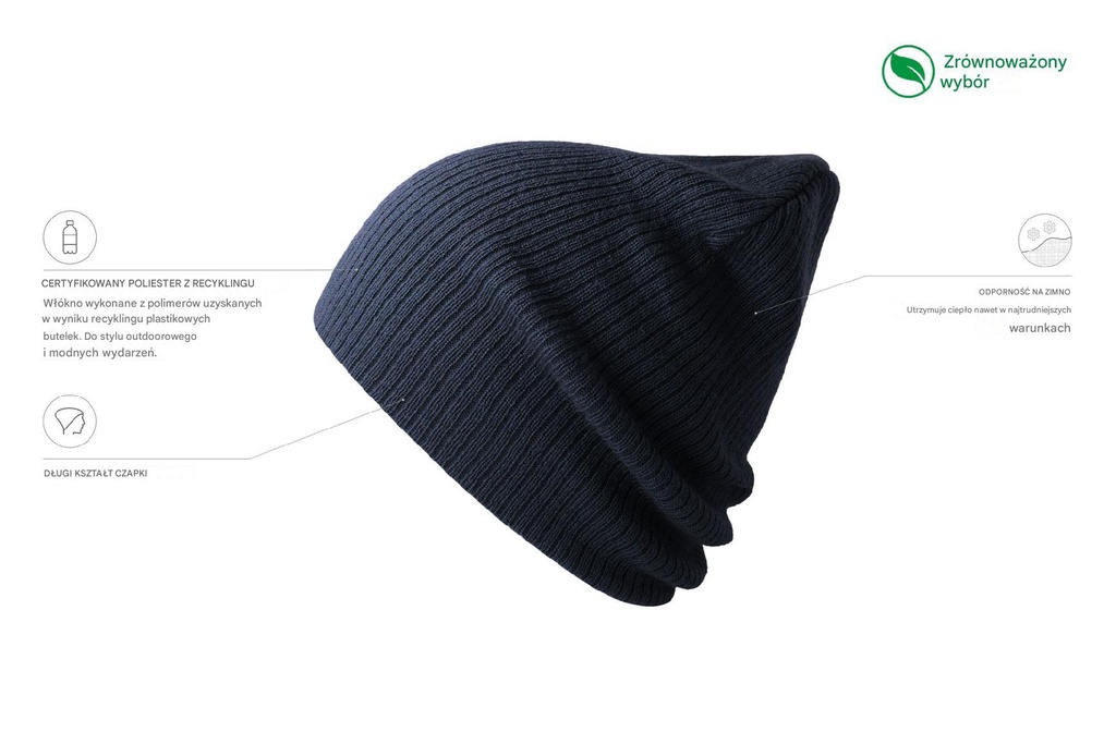 Czapka Brad z recyklingu - Navy