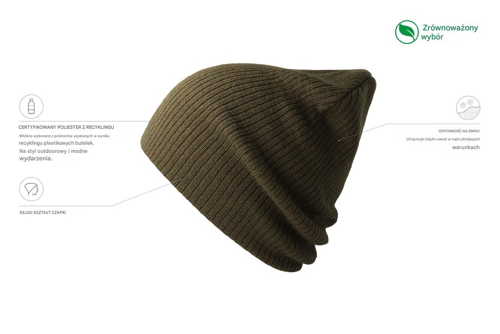 Czapka Brad z recyklingu - Olive