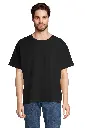 T-Shirt Unisex Oversize z Krótkim Rękawem - Deep Black