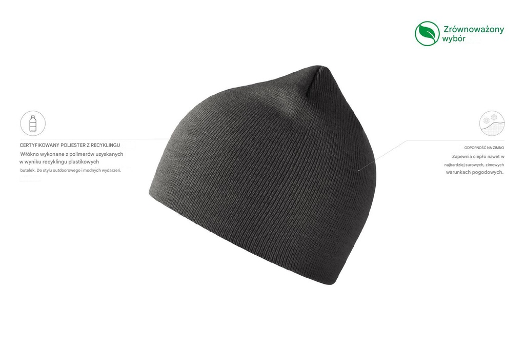 Czapka Moover z recyklingu - Dark Grey