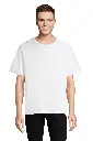 T-Shirt Unisex Oversize z Krótkim Rękawem - White