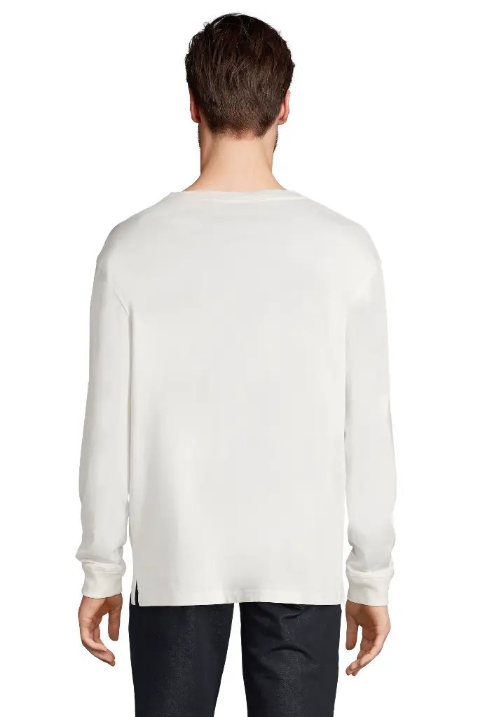 Unisex Oversize T-Shirt z Długim Rękawem - Off White