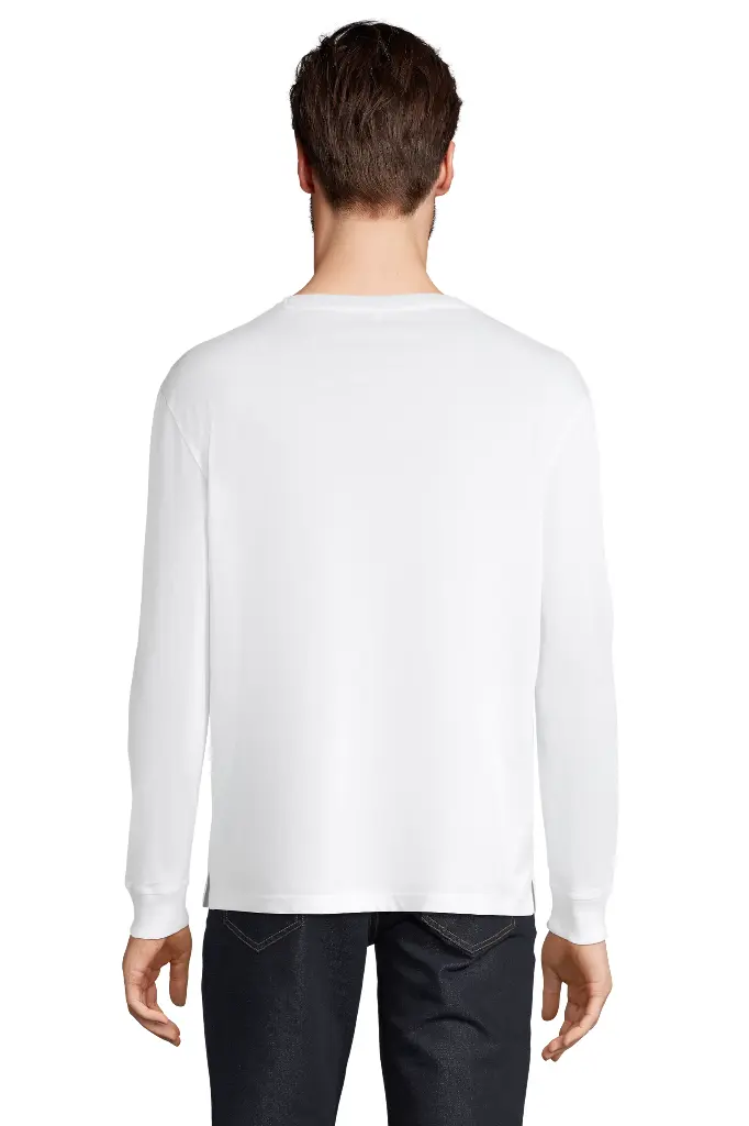 Unisex Oversize T-Shirt z Długim Rękawem - White