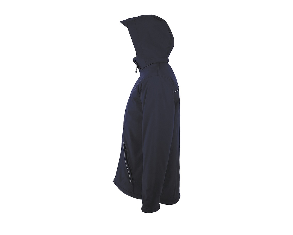 Męski Softshell Zimowy Slim z Kapturem - French Navy