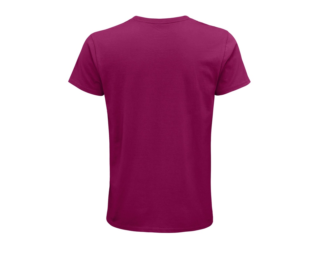 Męski T-shirt z Okrągłym Dekoltem - Fuchsia