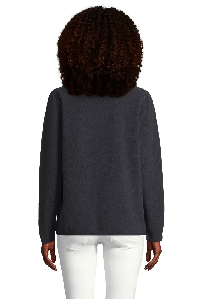 Damska bluza polarowa oversize na zamek - Navy