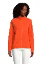 Damska bluza polarowa oversize na zamek - Orange