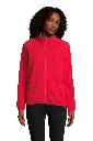 Damska bluza polarowa oversize na zamek - Red