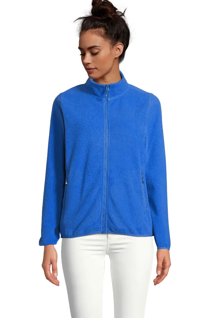 Damska bluza polarowa oversize na zamek - Royal Blue 241