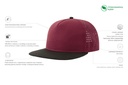 Czapka Bank Five z recyklingu - Burgundy & Black