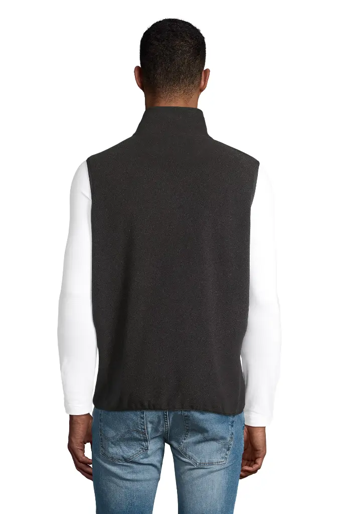 Unisex Bezrękawnik Polarowy na Zamek - Black