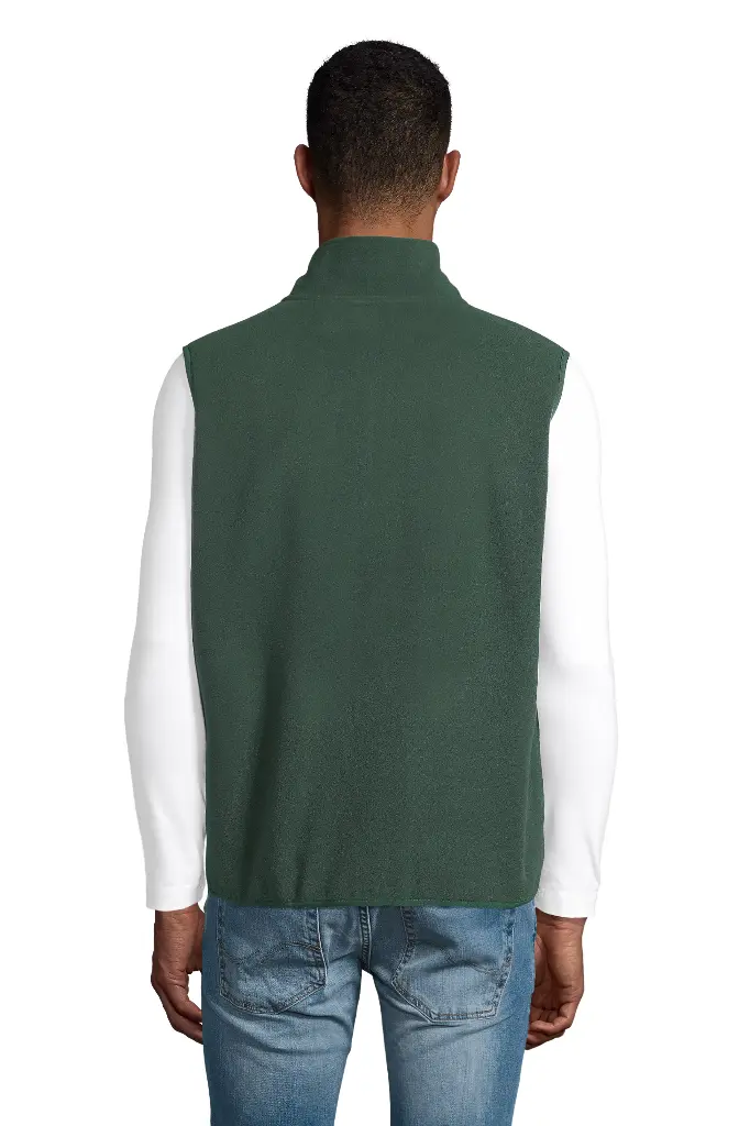 Unisex Bezrękawnik Polarowy na Zamek - Forest Green