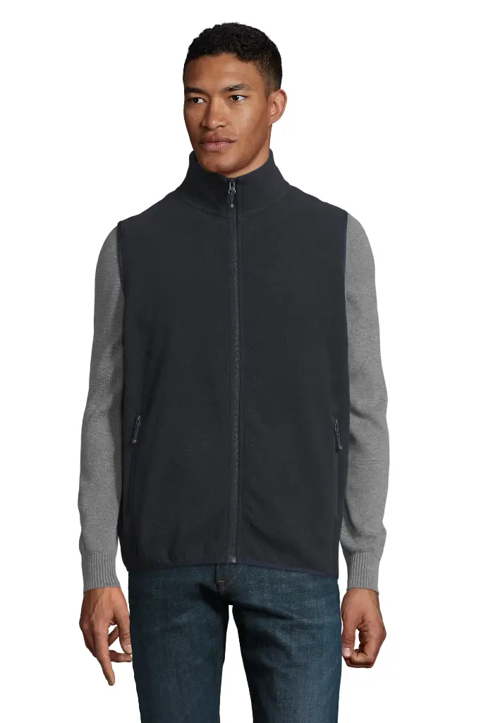 Unisex Bezrękawnik Polarowy na Zamek - Navy