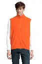 Unisex Bezrękawnik Polarowy na Zamek - Orange