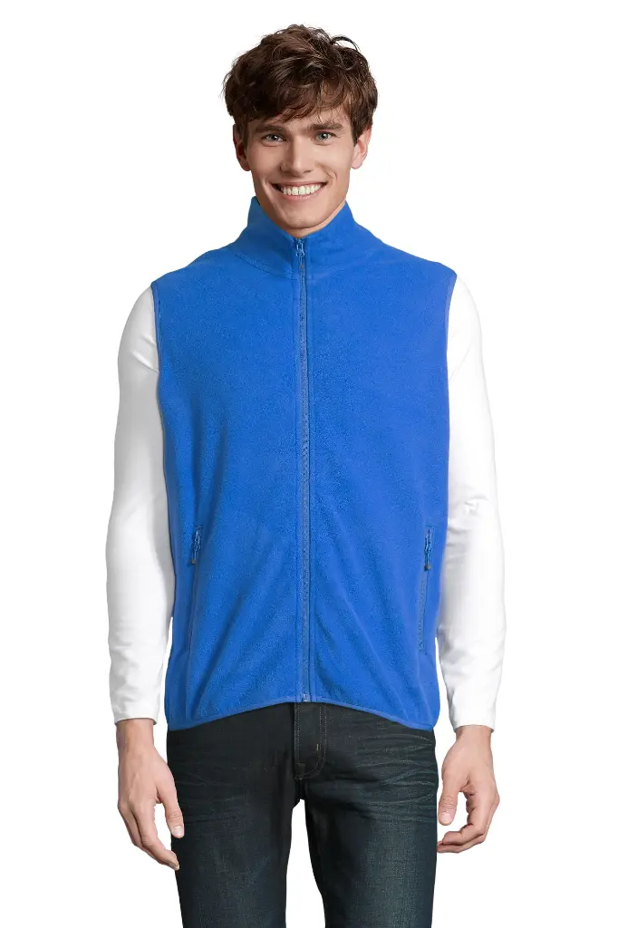Unisex Bezrękawnik Polarowy na Zamek - Royal Blue 241