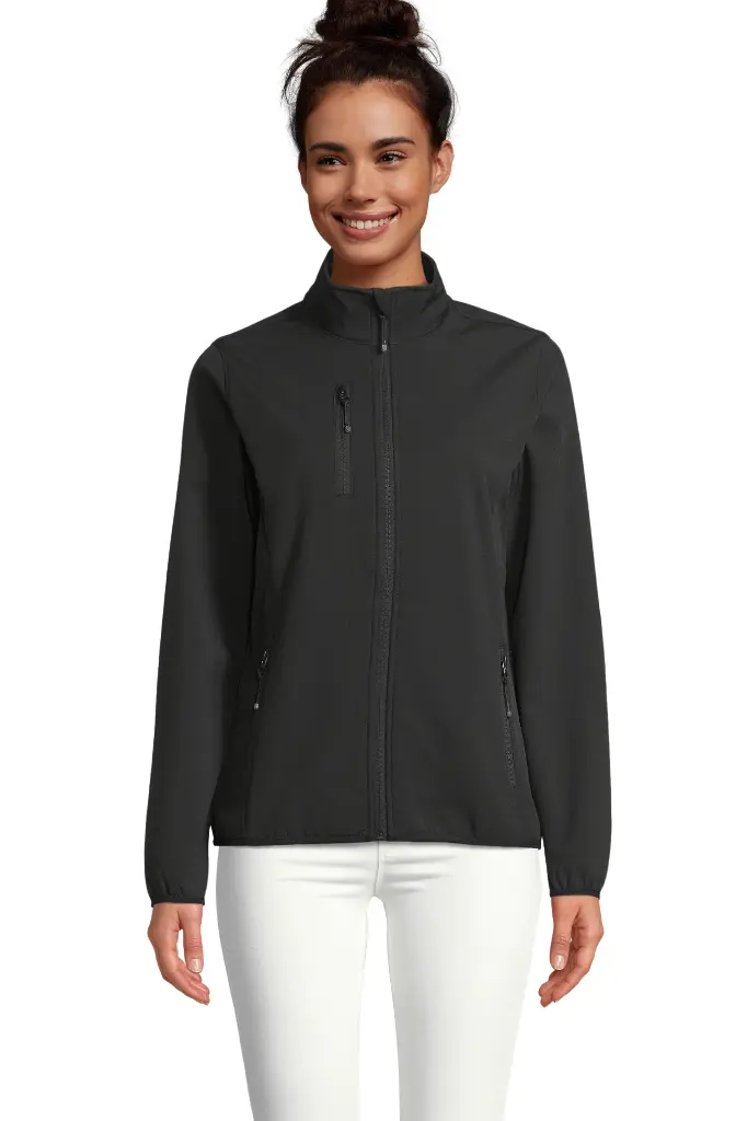 Damska kurtka softshellowa z zamkiem - Black