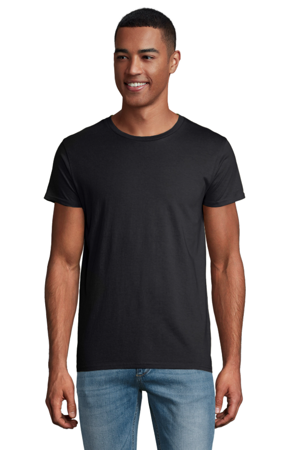 Męski T-shirt z Okrągłym Dekoltem - Mouse Grey (Solid)