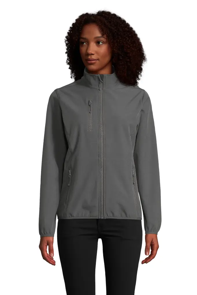 Damska kurtka softshellowa z zamkiem - Charcoal Grey (Solid)