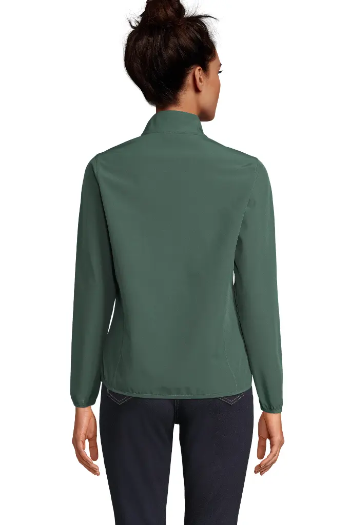 Damska kurtka softshellowa z zamkiem - Forest Green