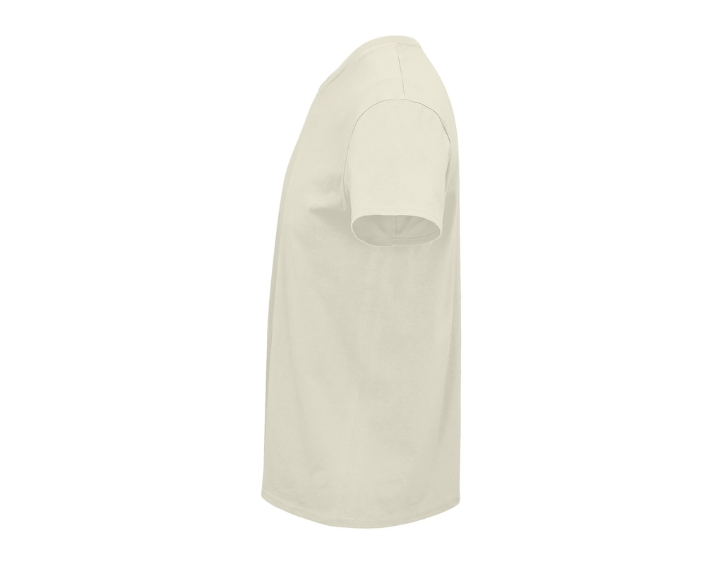 Męski T-shirt z Okrągłym Dekoltem - Natural