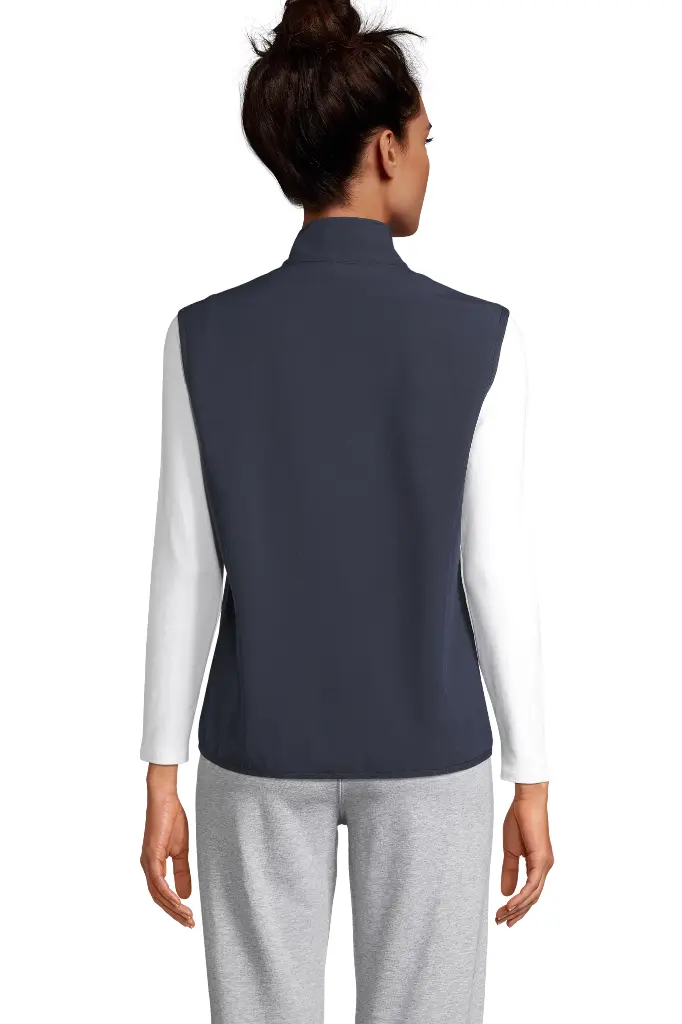 Damski bezrękawnik softshell na zamek - Abyss Blue