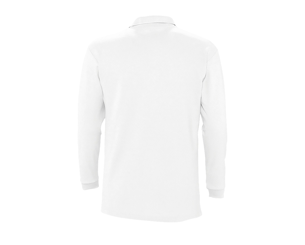 Koszulka Polo z Długim Rękawem Winter - White