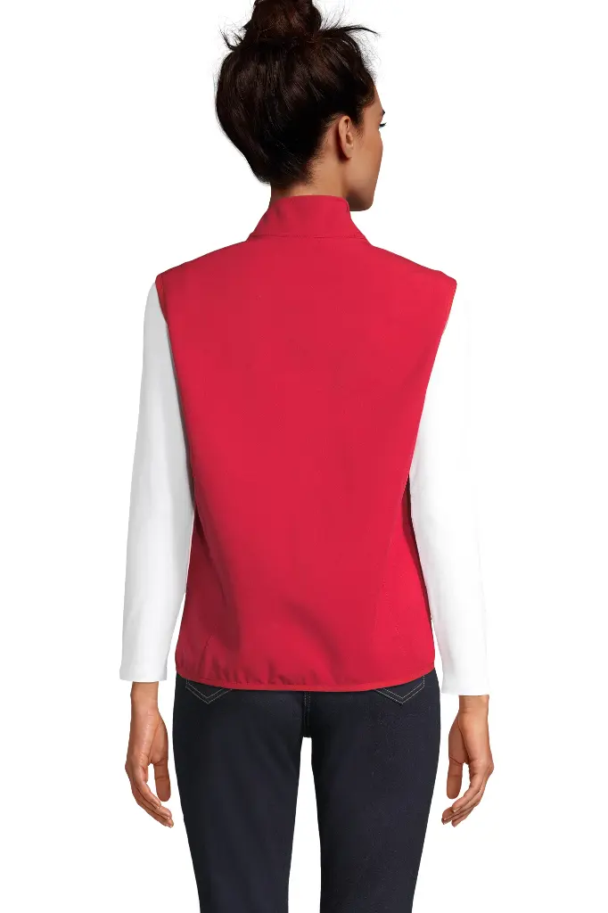 Damski bezrękawnik softshell na zamek - Pepper Red