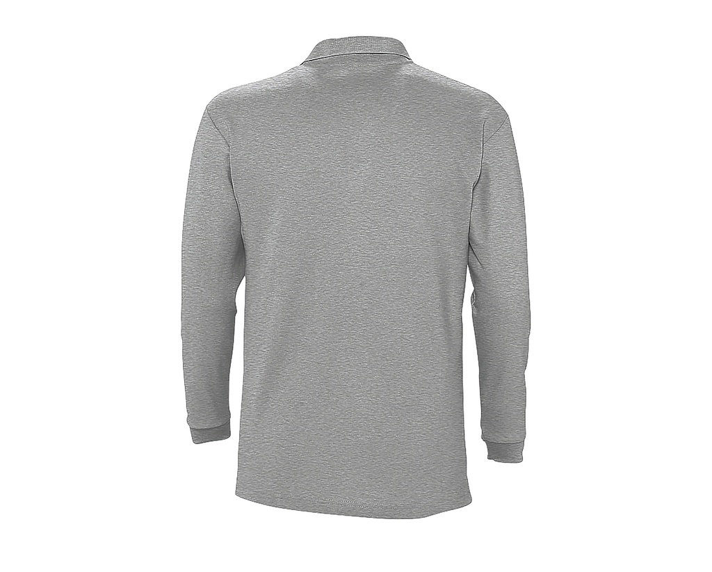 Koszulka Polo z Długim Rękawem Winter - Grey Melange
