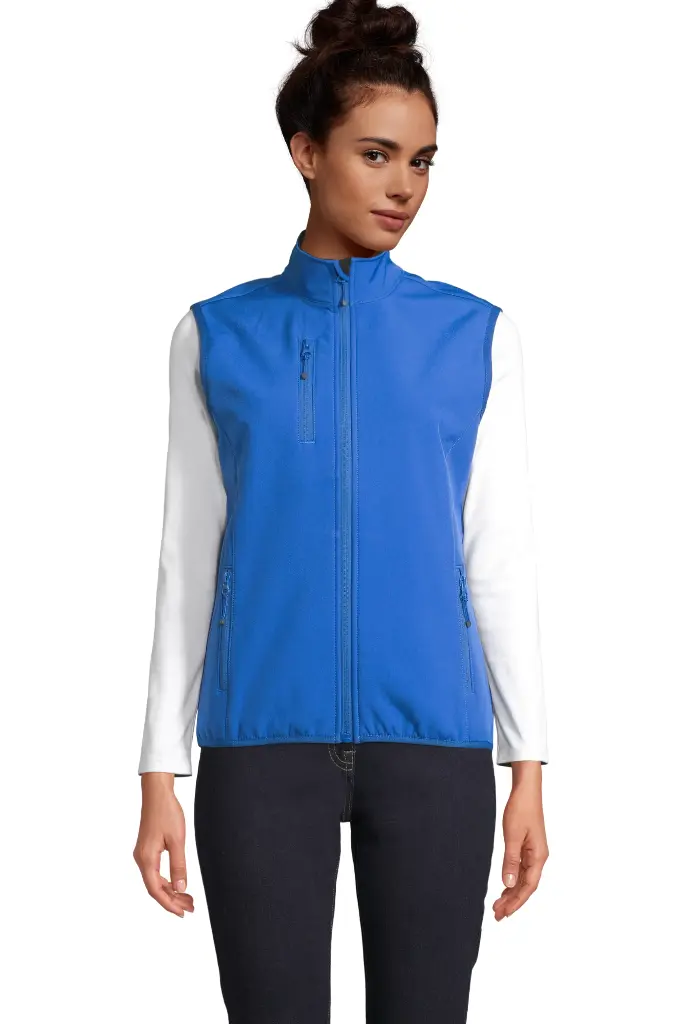 Damski bezrękawnik softshell na zamek - Royal Blue 241
