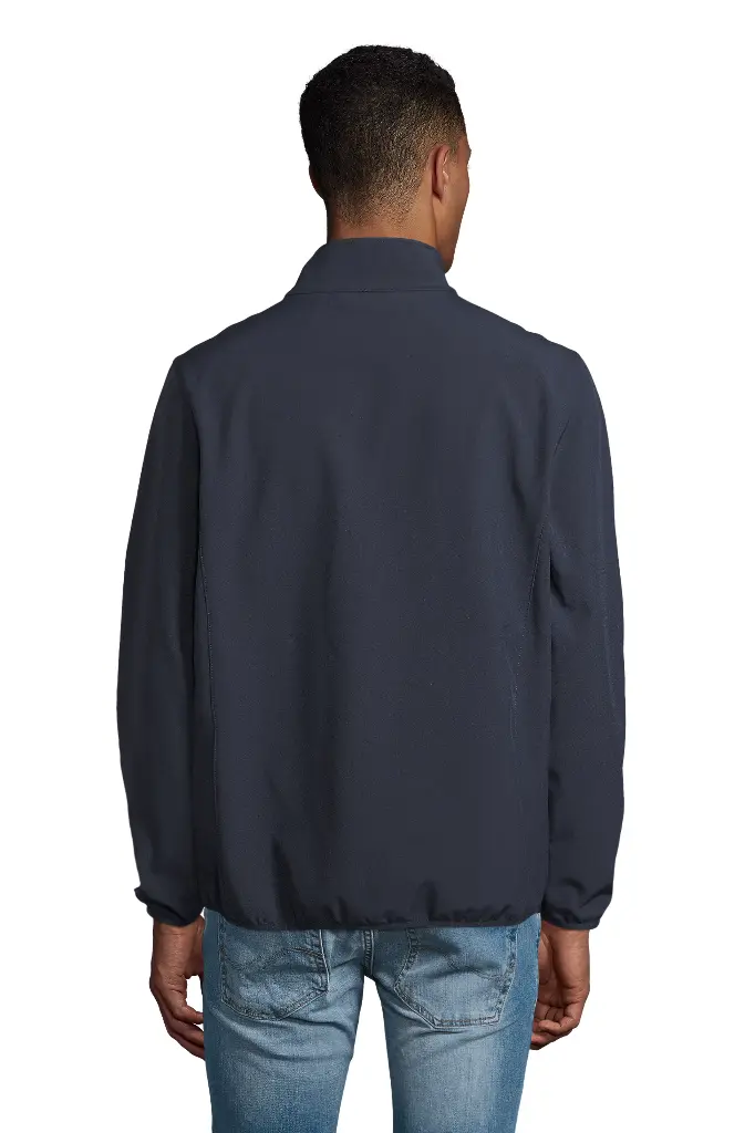 Męska kurtka softshell z zamkiem i kieszeniami - Abyss Blue