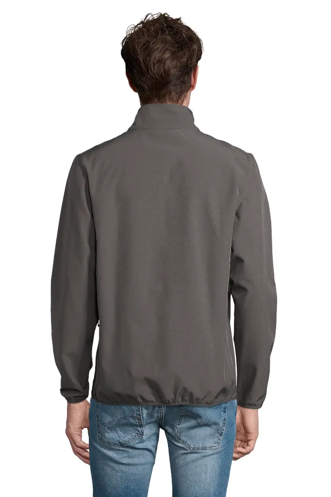 Męska kurtka softshell z zamkiem i kieszeniami - Charcoal Grey (Solid)