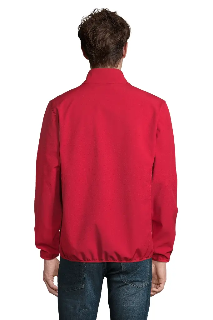 Męska kurtka softshell z zamkiem i kieszeniami - Pepper Red