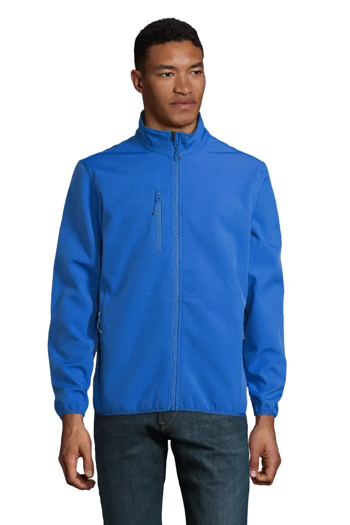 Męska kurtka softshell z zamkiem i kieszeniami - Royal Blue 241