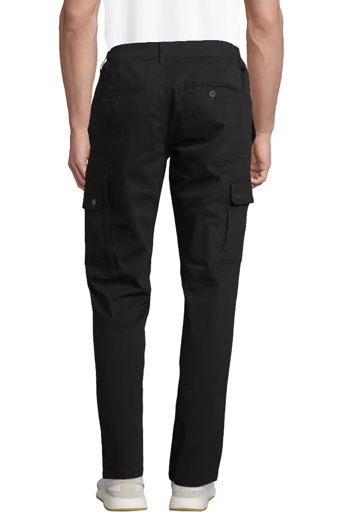 Męskie spodnie Docker z elastycznym pasem - Black