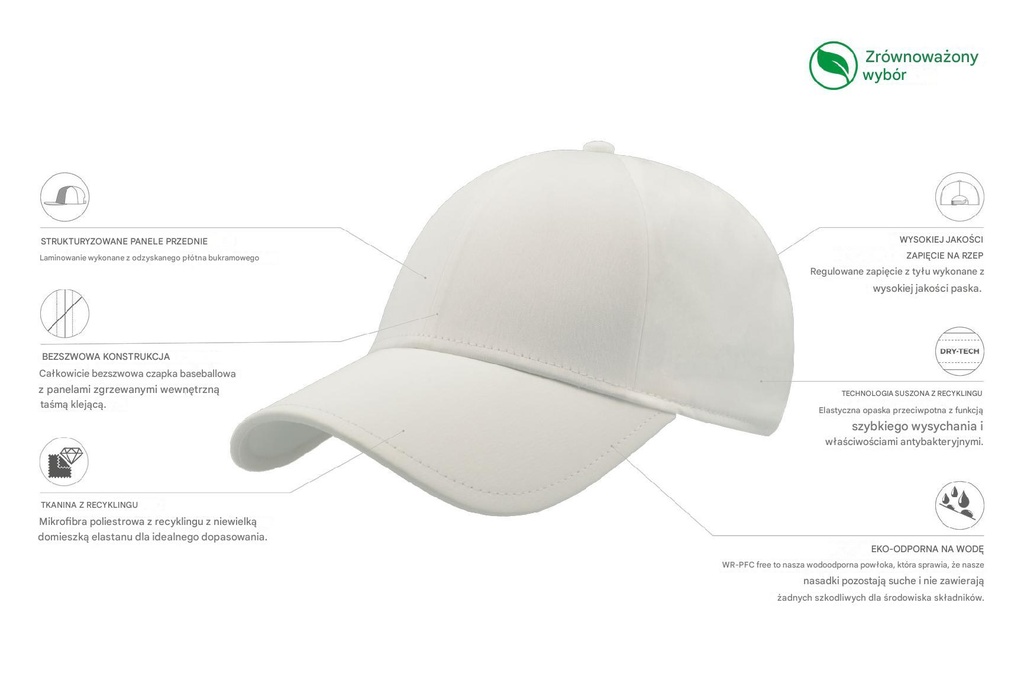 Czapka Bond z recyklingu - White