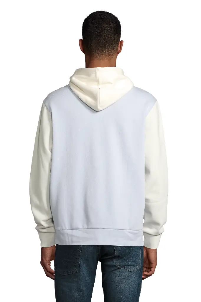 Bluza z kapturem unisex z kieszenią kangurką - Creamy Blue & Creamy White & Creamy Green