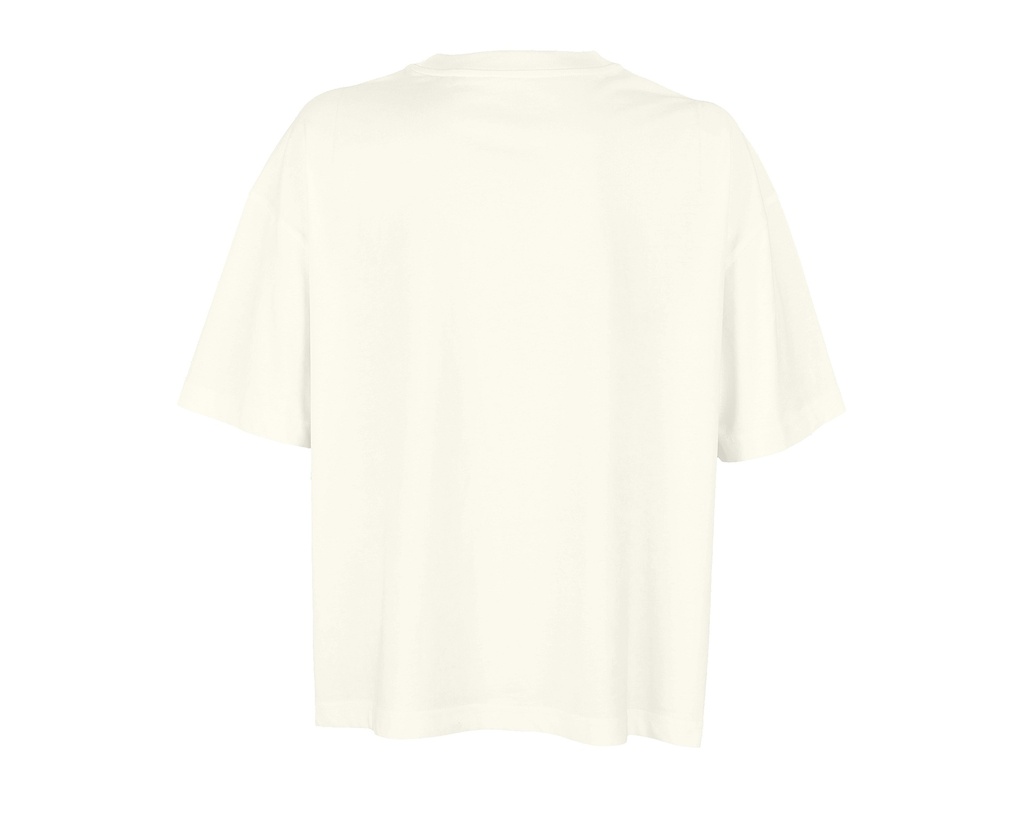 Damski T-shirt Oversize z Bawełny Organicznej - Creamy White