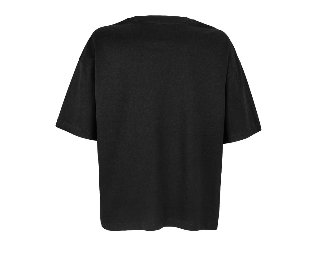 Damski T-shirt Oversize z Bawełny Organicznej - Deep Black