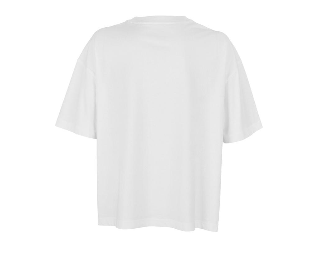Damski T-shirt Oversize z Bawełny Organicznej - White